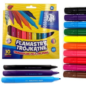 shumee Astra markerji 10 barv Jumbo trikotni AS314114001