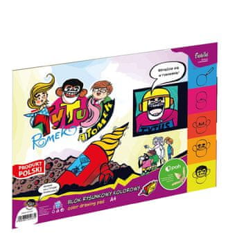 shumee Fiorello barvni risalni blok A4/16 listov Tytus, Romek in A""Tomek