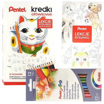 shumee Komplet za učenje risanja Pentel + barvni svinčniki