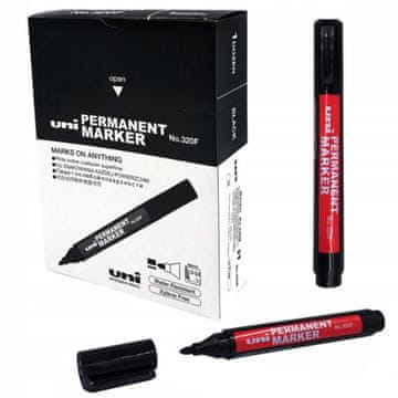 shumee Permanentni marker UNI 320 F okrogel črn 12 kosov