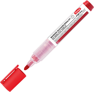 shumee Toma flomaster za suho brisanje z dolgimi črtami, 1000 m, okrogel, rdeč, TO-26522