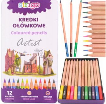 shumee Barvni svinčniki Artist Strigo SSC114, kovinski, 12 barv