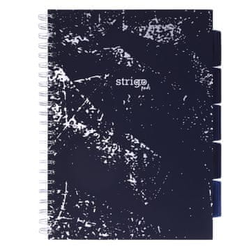 shumee Zvezek Strigo Pads Marble Spiral A4 z mrežo, temno moder, 100 listov, 80 g, PADS026
