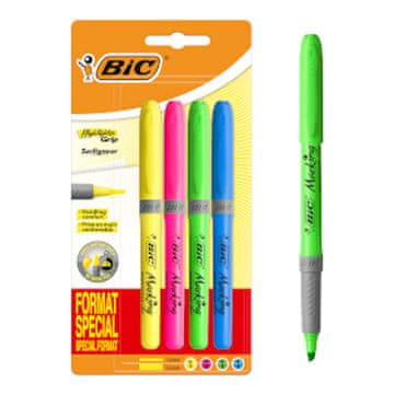 shumee BIC označevalnik Grip Special Format Mix blister 4 kosi
