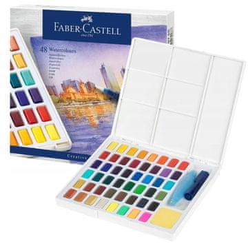 shumee Faber-Castell CS Akvarelne barve v kockah 48 barv, pakiranje 169748 FC