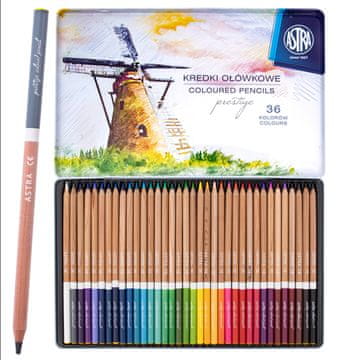 shumee Svinčniki Astra iz cedrovega lesa, 36 barv, kovinska embalaža, 312117003