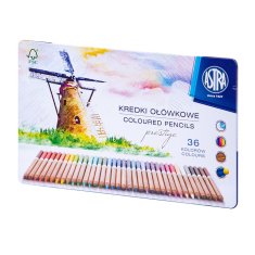 shumee Svinčniki Astra iz cedrovega lesa, 36 barv, kovinska embalaža, 312117003