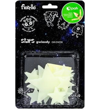 shumee Fluorescentni okraski ZVEZDE, mešanica, 24 kosov. FIORELLO GR-GW08