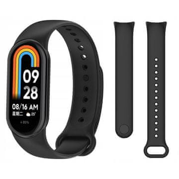 shumee Silikonski pašček za Xiaomi Mi Band 8 - črn