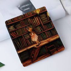 shumee Grafična pametna torbica Kindle Oasis 2019 (Library Girl)