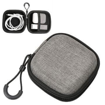 shumee Univerzalna kvadratna trda torbica za slušalke (siva)