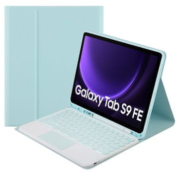 shumee Galaxy Tab S9 FE Bluetooth torbica s tipkovnico in sledilno ploščico (modra)