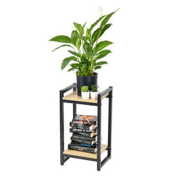 shumee Vertico kovinsko stojalo za rože 65 cm - črno stojalo za rože