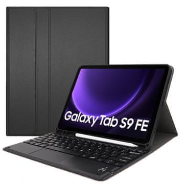 shumee Galaxy Tab S9 FE Bluetooth torbica s tipkovnico in sledilno ploščico (črna)