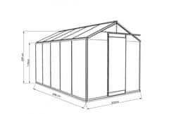 ACD Belgium Stekleni rastlinjak STEKLENJAK ACD R204 - 2,32 x 2,98 m - Aluline