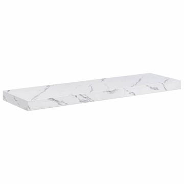 Vidaxl Stenska polica Beli marmor 80 x 23,5 x 4 cm Konstruiran les
