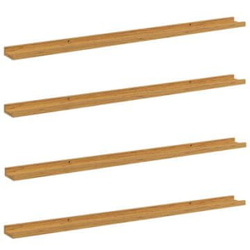 Vidaxl Stenska polica 4 pcs Bež 115 x 9 x 3 cm Konstruiran les