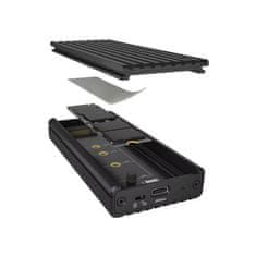 IcyBox IB-1917M-C32a ohišje za 1x M.2 NVMe SSD z USB-C 3.2 Gen 2x2 do 20 Gbit/s