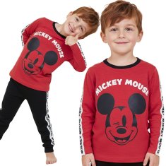 Disney DISNEY Mickey Mouse Dvodelne pižame za dečke, bombažne pižame z dolgimi rokavi 92