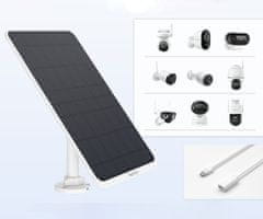 Reolink Solarni panel 3, 12W, solarno napajanje kamer, 4m kabel, USB Type-C, črn
