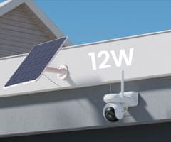 Reolink Solarni panel 3, 12W, solarno napajanje kamer, 4m kabel, USB Type-C, črn
