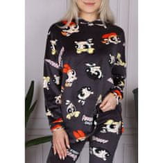 sarcia.eu Powerpuff Girls Grafitna, HOMEWEAR ženski komplet, topla kapuco in legice, udobna trenirka za doma XL
