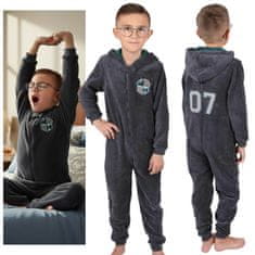 sarcia.eu HARRY POTTER Slytherin Enodelne otroške pižame, tople flisaste pižame, onesie, kapuco pižame 134
