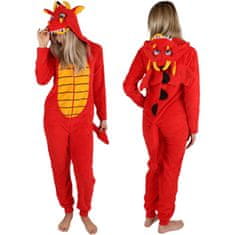 sarcia.eu ZMAJ Ženske, enodelne pižame, topla kombineza s kapuco, kostum, kostum zmaja XXS