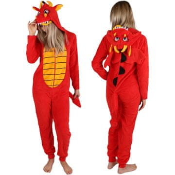 sarcia.eu ZMAJ Ženske, enodelne pižame, topla kombineza s kapuco, kostum, kostum zmaja