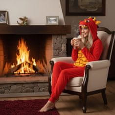 sarcia.eu ZMAJ Ženske, enodelne pižame, topla kombineza s kapuco, kostum, kostum zmaja XXS