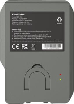 Reolink BP-10 polnilna baterija, 6000mAh kapaciteta, kompatibilnost z Reolink CAMOVUE kamerami