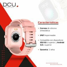 DCU Tecnologic Pametna Ura DCU CURVED GLASS PRO Roza
