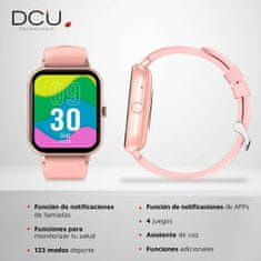 DCU Tecnologic Pametna Ura DCU CURVED GLASS PRO Roza