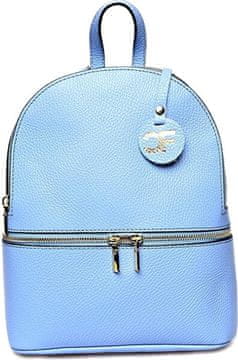 Carla Ferreri Ženski usnjeni nahrbtnik CF1778 Celeste