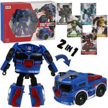 Mega Creative Transforming ROBOT + CARDS, 2-v-1 avtomobilski robot, igrača TRANSFORMERS za otroke, starejše od 3 let