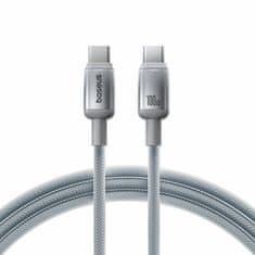 BASEUS kabel USB C-C 1m 100W 20V 5A Discolor pleten siv E0420702