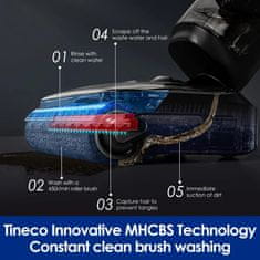 Tineco FLOOR ONE S7 Pro Stretch Ultra, brezžični sesalnik in čistilec, iLoop senzor, FlashDry sušenje, črn