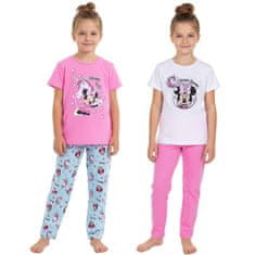 Disney DISNEY Minnie Mouse SET 2 kosov - bombažna pižama za deklice z dolgimi hlačami OEKO-TEX 134