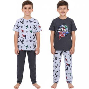 sarcia.eu Justice League Pijama za fante z dolgimi hlačami, Batman Superman Flash, KOMPLET 2 KOSOV