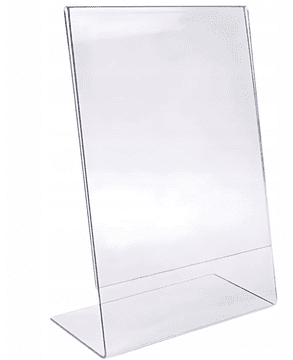 Korbi STOJALO ZA CENO, OPIS ALI LETAK A4 – POKONČNO PLEXI STOJALO ZA MIZO