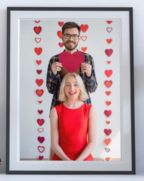 shumee Okvir za foto plakat 50x70 cm s paspartujem 40x50 B2 črne barve BD art