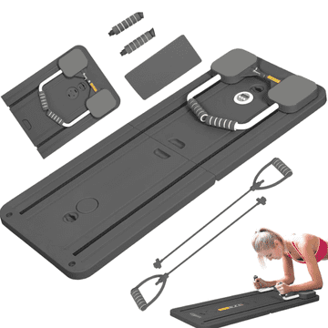 shumee PILATES DESKA ZA VADBO REFORMER PILATES PODLOGA TRAKOVI ZA UPOR ČASOVNIK [REFORMER1]