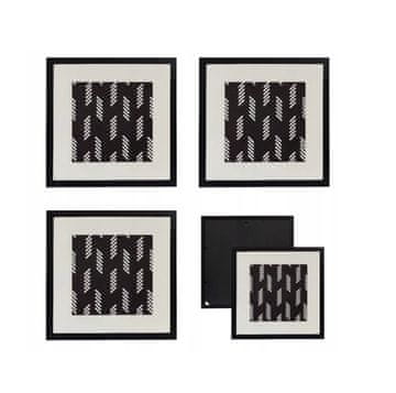 shumee Foto okvir 016/47 M044 Črn 23x23 cm 3 kosi