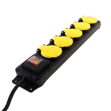 Velamp VELAMP ST305FR Zunanji podaljšek 1,5m, 5 vtičnic