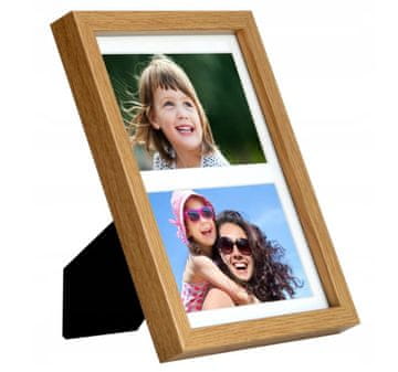 shumee Lesen fotookvir galerija 17x23 za 2 fotografiji 10x15 hrast BD art