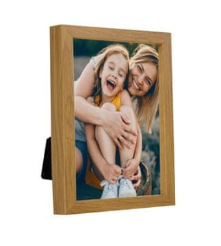 shumee Okvir za fotografije 10x15 cm stoječi in viseči hrastov MDF BD art