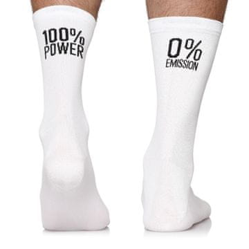 shumee Profesionalne kolesarske nogavice Todo Cycling Pro 100% POWER 0% EMISSION bele 35-38