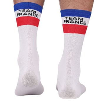 shumee Profesionalne kolesarske nogavice Todo Cycling Pro Team France model, cestne, termoaktivne bele 47-50