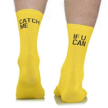 shumee Kolesarske nogavice, kolo, Todo Cycling Pro, CATCH ME IF YOU CAN rumene, cestne, termoaktivne 39-42 rumene