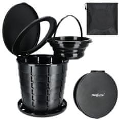 shumee Prenosno zložljivo stranišče, 2-v-1, s košem za smeti